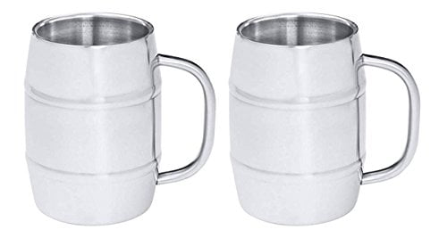 Gifts Infinity Groomsman Gift Old Dutch Keep Cool Barrel-shaped Stainless Steel Beer Mug,... by Gifts Infinity®