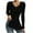 Black, variant on WREESH Womens Fashion Slim Blouses Pit Striped Long Sleeve Shirts Solid Color V Neck Pullover Tunic Tops Lightweight Casual Fall Clothes Silver