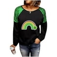 thumbnail image 4 of Craaazy Women's St Patricks Day Shirts Comfy Shamrock Prints Casual Tops Gifts, 4 of 9