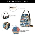 thumbnail image 4 of FORMRS Crossbody Bag for Women Quilted Travel Shoulder Cell Phone Purse with Chain Strap Handbag, Blue Cute Train Pattern, 4 of 7