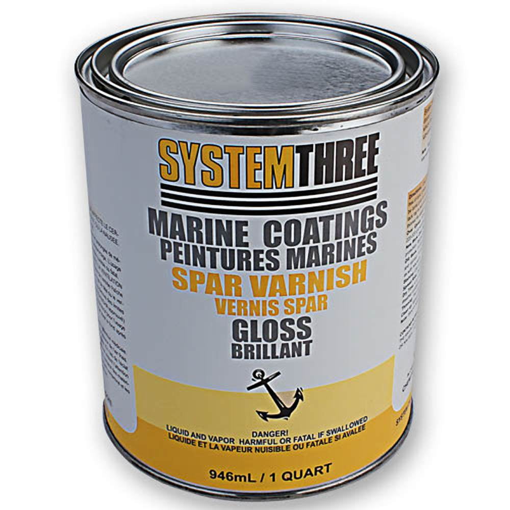 System Three 1850S16 Clear Marine Spar Urethane Varnish Coating, 1