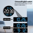 thumbnail image 4 of 10 Inch Led Digital Wall Clock With Alarm Temperature And Hygrometer, 4 of 8