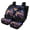 Neon Turtle Space, variant on Pzuqiu Car Seat Cover Full Set Interior Polyester, Compatible with Automotive Seat Vehicle Seats, for Truck Trucks, Cow Print Colorful Stripes