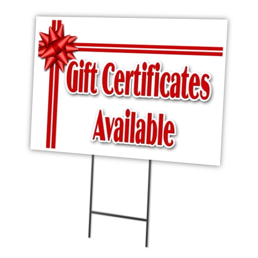 SignMission C-2436-DS-Gift Certificates 24 x 36 in. Gift Certificates Yard Sign & Stake