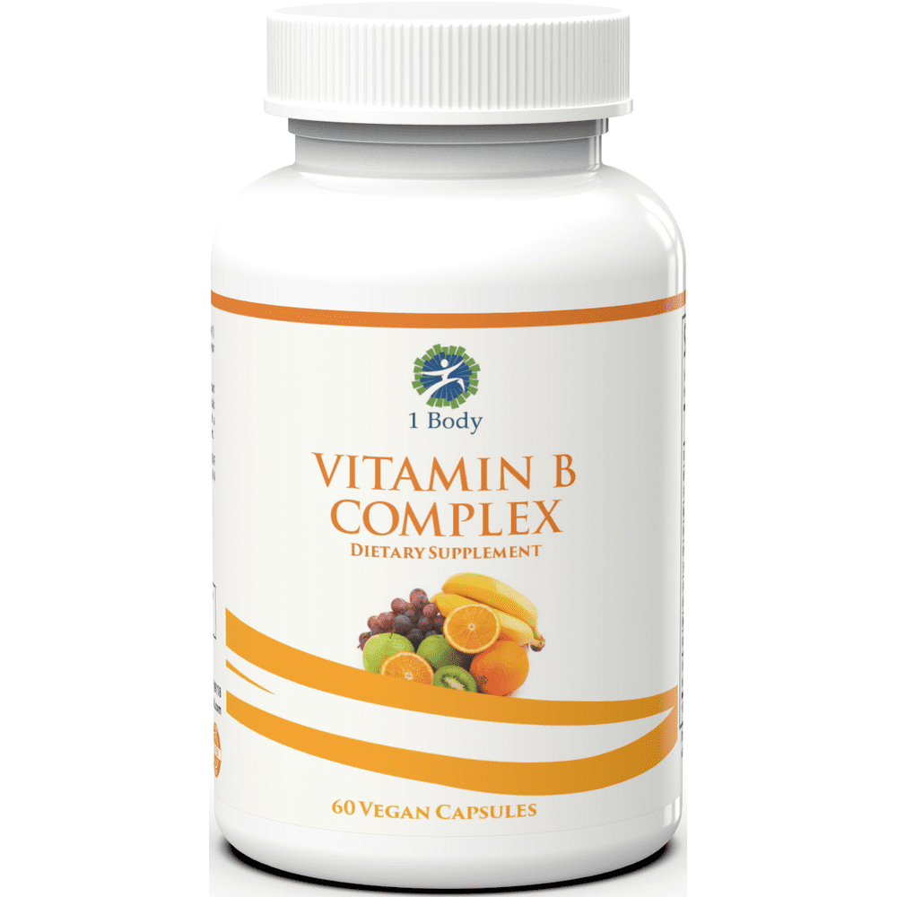 1 Body Vitamin B Complex 5MTHF Folate with B1, B2, B5, B6, Methyl B12
