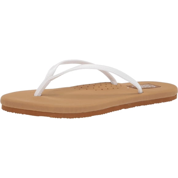 FLOJOS Tongs Fiesta 2.0 pour Femmes, Blanc/tan, 10