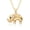 B, variant on Little Elephant Pendant Necklace for Women Clavicle Chain with cubic Moissaniteia 18K Gold Plated