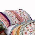 thumbnail image 2 of Benjara BM116975 Geometric & Floral Print Twin Size Quilt Set with 1 Sham, Multi Color, 2 of 5