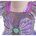 thumbnail image 4 of Girls Princess Dress Kids Mermaid Costume Dress up Fancy Birthday Party Ball Gown, 4 of 5