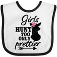 thumbnail image 3 of Inktastic Hunting Girls Hunt Too Only Prettier with Doe and Arrow Girls Baby Bib, 3 of 4