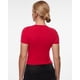 thumbnail image 4 of Camisa de Mujer INLYRIC Doble Capa Ajustada Roja Talla Grande, 4 of 5