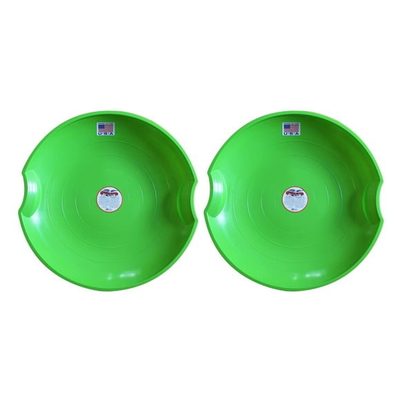 Paricon Traîneau à Soucoupe Volante Flexible, 26 Pouces de Diamètre, Vert (2 Pièces)