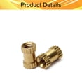 thumbnail image 3 of Wekity Knurled Insert Nuts, Female Thread Brass Embedment Nut M2.5x6mm H x 3.8mm OD Heat Set Insert Nut for Printing 3D Printer and More Projects 40Pcs-0621, 3 of 5