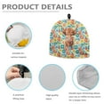 thumbnail image 6 of ZUXONGSY Highland Cow Flower Teapot Cover Cozy Fit Tea Breakfast Warmer Cover Dust Protector with Hanging Ring Decorative Teapot Cover Easy to Clean for Hotel Restaurant Tea Party, 6 of 7