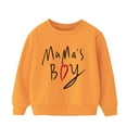 thumbnail image 1 of MIASHUI Chandails en Molleton Décontractés Imprimés pour Filles, Col Rond, Manches Longues, Chandail Chaud, Jaune, 4-5 Ans, 1 of 3