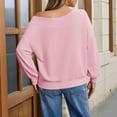 thumbnail image 6 of ManxiVoo Women's Drop Shoulder Oversized Sweatshirt Long Sleeve Loose Fit Casual Fall Pullover Top XL Size Pink, 6 of 7