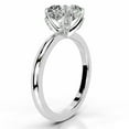 thumbnail image 3 of Bella Jewel 14K White Gold Plated Ring - Anniversary Ring - Cushion Cut Excellent 1.9 Ct Diamond Ring for Her - Solitaire With Accent Diamond Ring for Women's - Wedding Diamond Ring for Her, 3 of 4