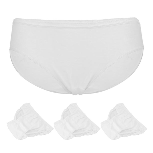 Postpartum Disposable Underwear,4Pcs Women's Disposable Underwear  Disposable Pure Cotton Underwear Travel Panties Eco-Friendly Materials 
