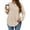 Beige, variant on LANREMON Women's Plus Size Crewneck Long Sleeve Tops Casual Lightweight Fall Pullover Tunic Sweaters Shirts