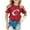 Red, variant on Ulitacool Girls Tops Glitter Graphic T Shirt Short Sleeve Tee Stylish Everyday Wear Youth Apparel Round Neck Tops Festival Tee Lovely Lightweight Basic Wear Blue 3-4 Years