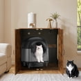 thumbnail image 6 of Large  Litter Enclosure with Charger, Automatic Enclosure for -Cleaning Litter Boxes 3/4, Farmhouse Litter Box Cabinet  House with  Removable , Rustic Brown, 6 of 8