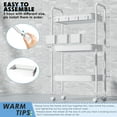 thumbnail image 7 of Cshidworld 3 Tier Rolling Utility Cart with 3 Hanging Cups 4 Hooks Handle and Lockable Casters, 7 of 7