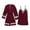 Wine_A, variant on Mrat Pajama Sets Women's Short Sleeve Sleepwear Ladies Fashion Gold Velvet Nightgown Home Service Homewear Pajama Sleepwear Button Pajama Set