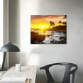 thumbnail image 4 of ONETECH  Large Size Hawaii Sunset Wall Art Canvas Prints Tropical Beach with Palm Tree Picture Maui Landscape Painting Artwork for Home Living Room Ready to Hang, 4 of 5
