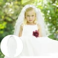 thumbnail image 6 of Veil Flower Floral First Communion Headpiece Veils White Wreath Holy Girl Headband Girls Wedding, 6 of 8