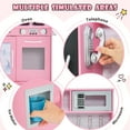 thumbnail image 6 of Costway Kid's Pretend Play Kitchen Toddler Kitchen Playset with Blackboard Pink, 6 of 10