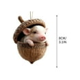 thumbnail image 3 of DAMAI Forest Animal Acorn Ornaments Cozy Forest Christmas Ornaments, 2026 Pine Cone Animal Decoration, Woodland Creature Figurine, Acrylic Hanging Ornament Home Party Décor, 3 of 7