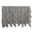 thumbnail image 4 of Sweet Home Collection  Grey Vertical Ruffled Waterfall Valance and Curtain Tiers 36" tier pair, 4 of 5