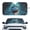 Angry Great Shark Print, variant on XYZCANDO Car Windshield Sun Shade with Classic Leopard Pattern, Windshield Sunshade for Blocking Heat and UV Rays on Summer Trips