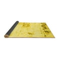 thumbnail image 2 of Ahgly Company Indoor Round Abstract Yellow Modern Area Rugs, 7' Round, 2 of 4