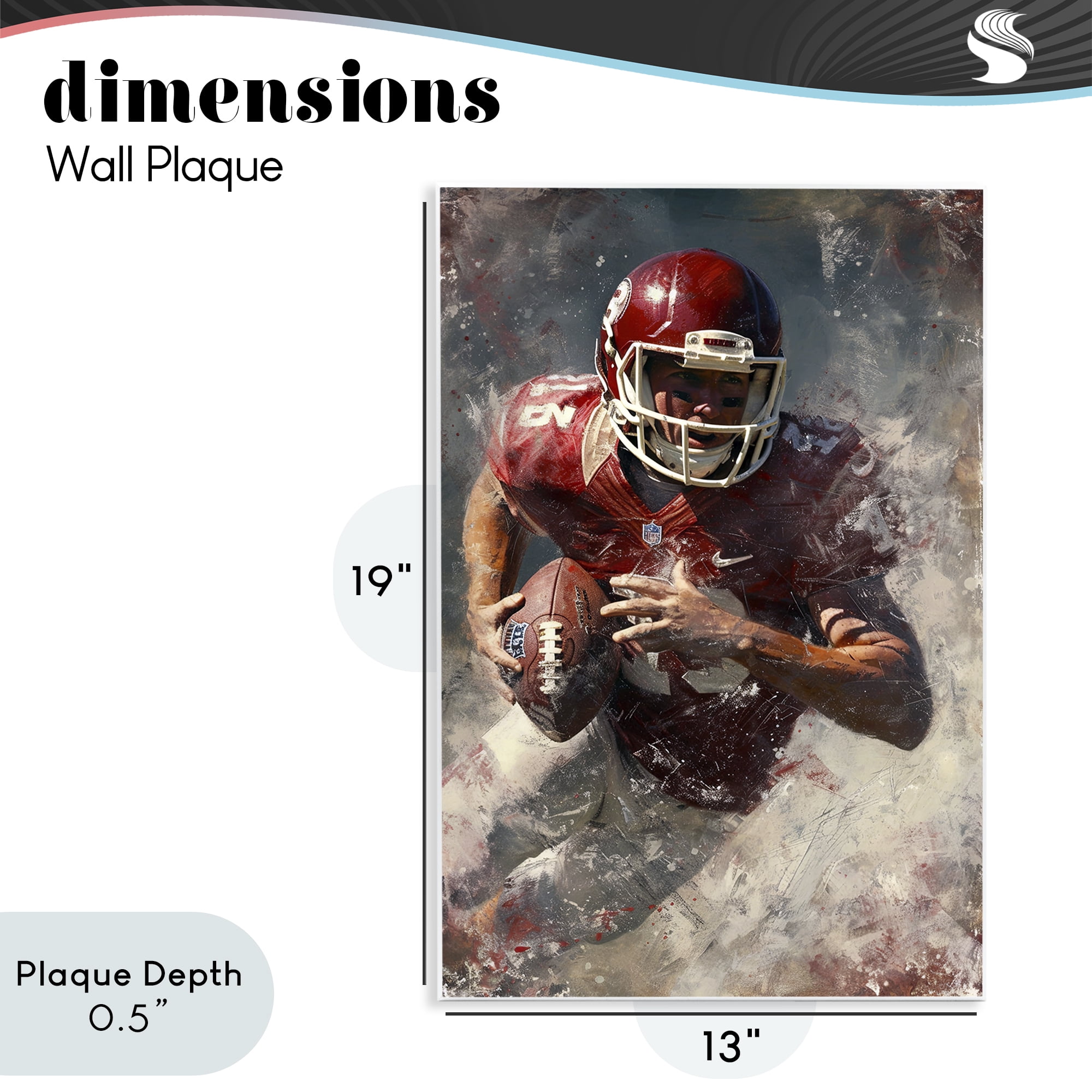 Stupell Industries Eye On The End Zone Wall Plaque Art, design by Ray Powers