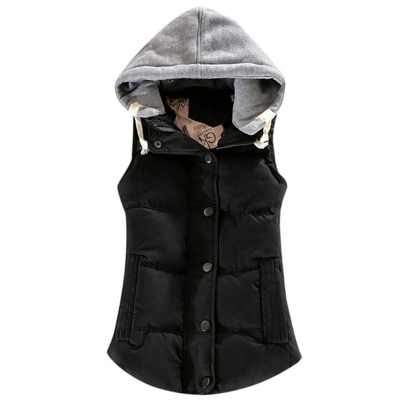 Lindreshi Winter Jackets Women Clearance Women Casual Fashion Zippers Loose Sleeveless Zipper Solid Warm Coat Tops Vest