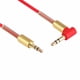 thumbnail image 5 of Cable de audio Ndcxsfigh Estéreo 3,5 mm Macho a Macho 1 m Rojo Ángulo Recto Nuevos Originales, 5 of 6