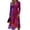 Deep Red, variant on Summer Dresses Slim Fit Long Sleeve Midi Dress Trendy Casual Lightweight Breathable Office Dress Wine 3XL