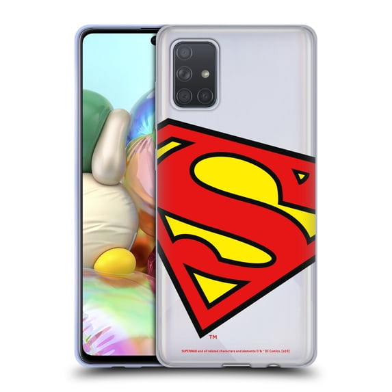 Head Case Designs Officially Licensed Superman DC Comics Logos Oversized Soft Gel Case Compatible with Samsung Galaxy A71 (2019)