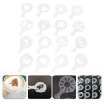 thumbnail image 3 of 80 Pcs Plastic Painting Templates Cake Stencils Coffee Templates (White), 3 of 9