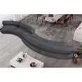 thumbnail image 2 of Meridian Furniture Bale Grey Chenille Fabric Modular Sofa, 2 of 10