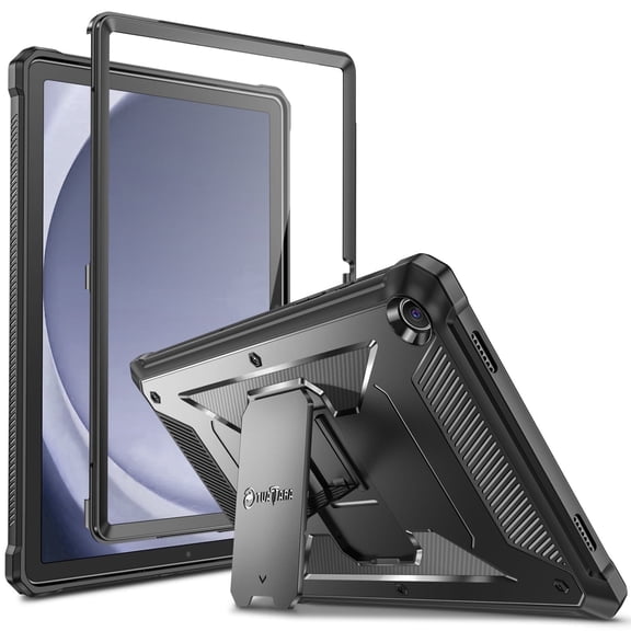 Fintie Shockproof Case for Samsung Galaxy Tab A11 Plus 2025/ A9 Plus 11 Inch 2023, Tuatara Rugged Unibody Hybrid Full Protective Bumper Kickstand Cover Built-in Screen Protector, Black