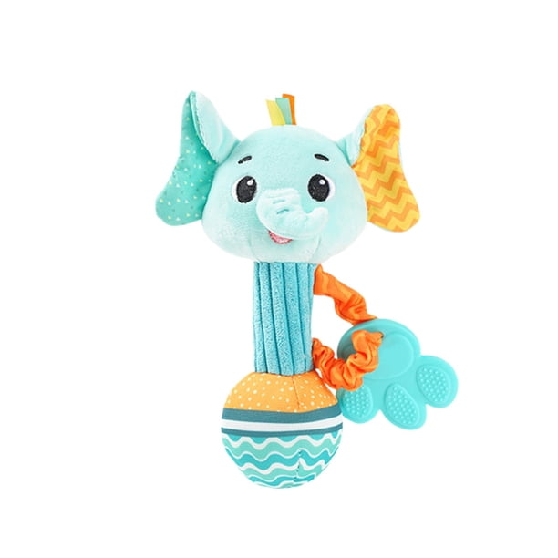 Animals Hand Cranked Baby Grip Toy Soothing Toy With Teething Glue Kneading Stick