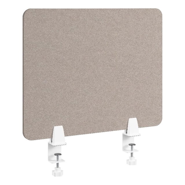 Pemberly Row Modern 22W Desktop Privacy Screen in Warm Beige