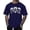 Blue, variant on Mens Short Sleeve Crew Neck Tee Shirt Minimal Skull Print Breathable Casual Gothic Style T-Shirts