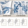 thumbnail image 3 of Coastal Coral Kitchen Window Curtains, Swag Curtains Valance for Bedroom Living Room Bathroom, Blue Grey Ocean Marine Plant Summer Fish Rod Pocket Window Curtain Block Drapes 2 Panels 36"x63", 3 of 9