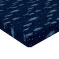 thumbnail image 4 of Ambesonne Sky Print Fitted Sheet, Night Time Pattern Stars, King Size, Navy Blue Pale Yellow, 4 of 5