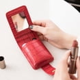 thumbnail image 2 of Apmemiss Clearance Makeup Lipstick Case with Mirror Lipstick Holder for Purse,Mini Portable Lip Gloss Cosmetic Pouch,Lipstick Case Holder for Women Travel Makeup Pouch Takes Up to 3 Lipstick Box, 2 of 2