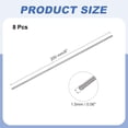 thumbnail image 2 of Uxcell 8 Pcs Titanium Round Rod, 0.06" Dia(1.5mm) 8" Length GR5 Metal Solid TC4 Titanium Round Bar Rod Stock for Model Plane Cars Ship DIY Craft, 2 of 7