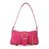 Bolsa De Hombro PU Bolso Cadena Remache Simple Mujer Commuter Bolso Shopper Bag (Rose Red)